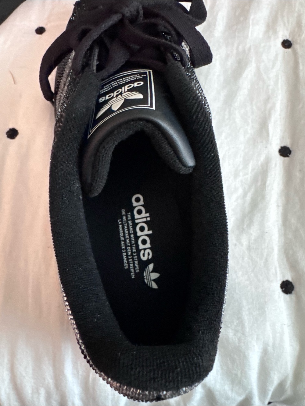 adidas Originals Superstar II sneakers in black and silver dimantes - Picture 5 of 8